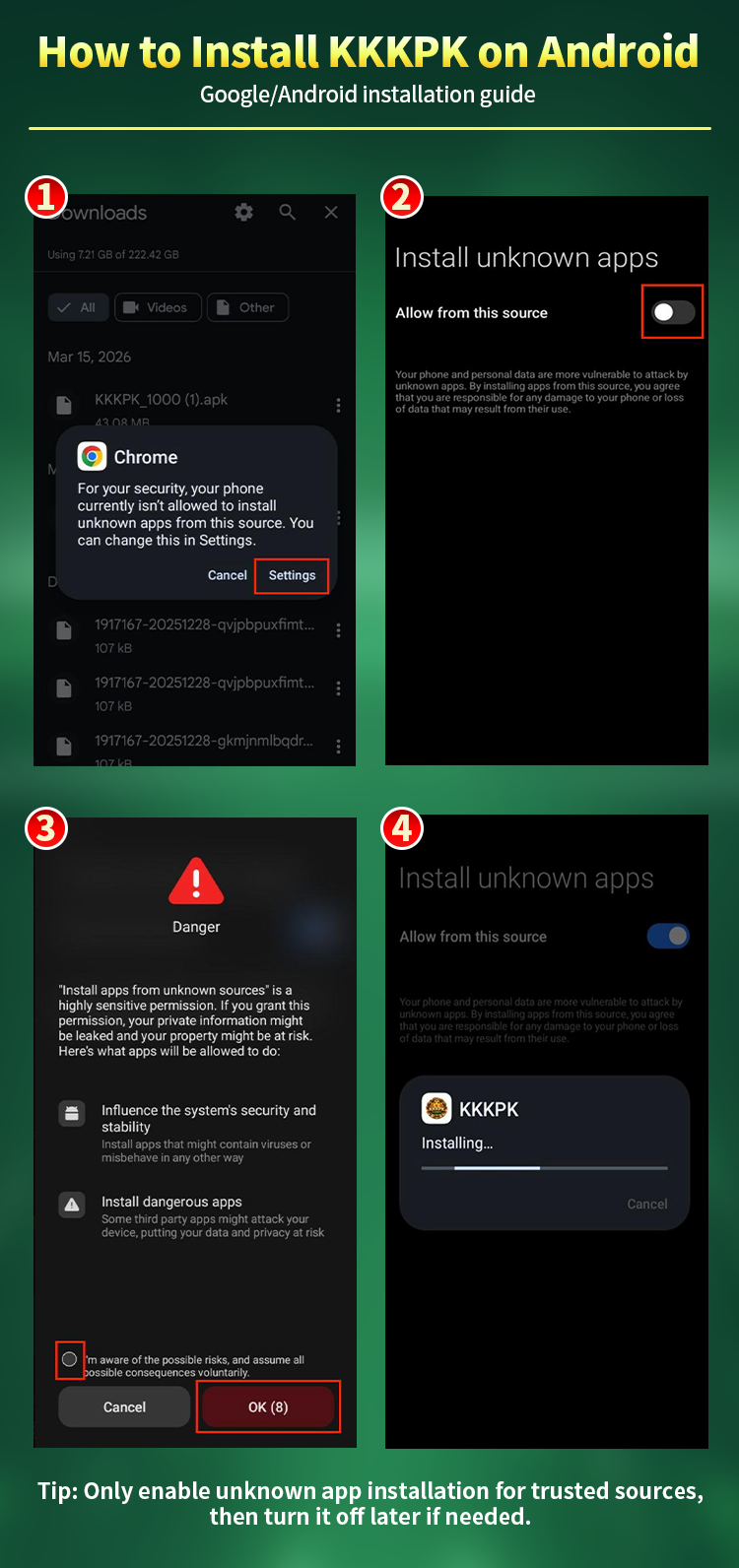 Android Install Tutorial